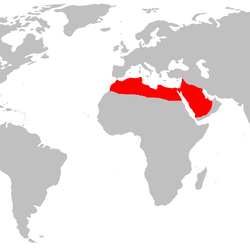 Distribution map Fennec Fox