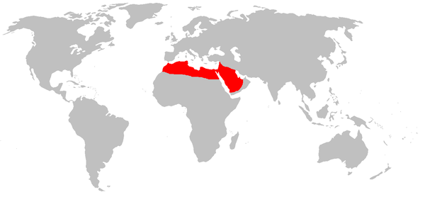 Distribution map Fennec Fox